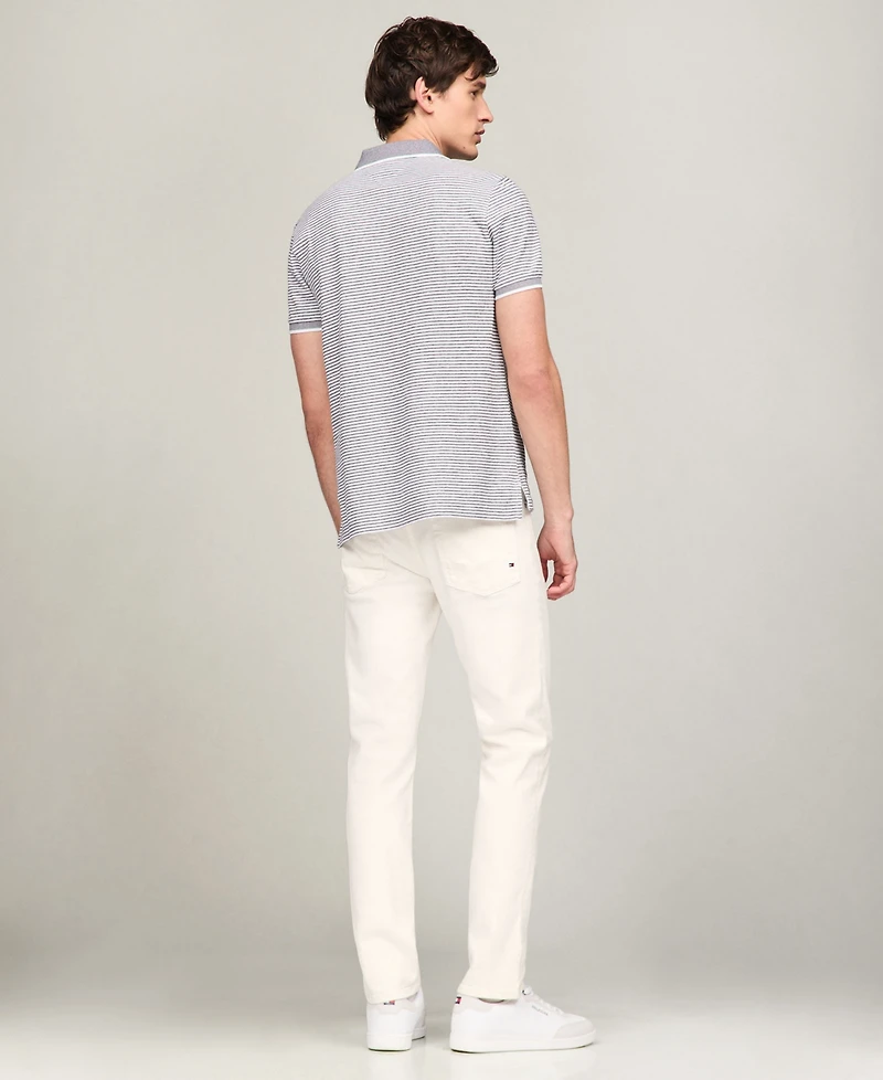 Tommy Hilfiger Men's Regular-Fit Tipped Linen Polo Shirt