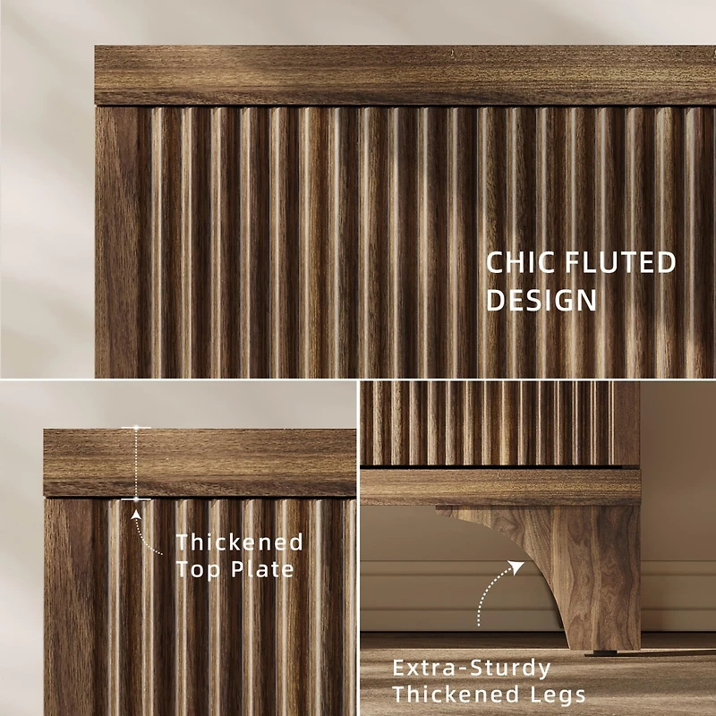 Console Table with Open Shelf Gold Metal Frame Living Room Hallway-White