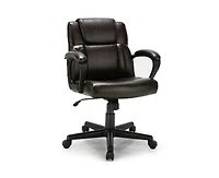 Skonyon Adjustable Leather Executive Office Chair Computer Desk Chair with Armrest