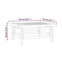 vidaXL Patio Table 25.6"x21.7"x11.8" Bamboo