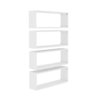 vidaXL Wall Cube Shelves 4 pcs 23.6"x5.9"x9.1" Engineered Wood