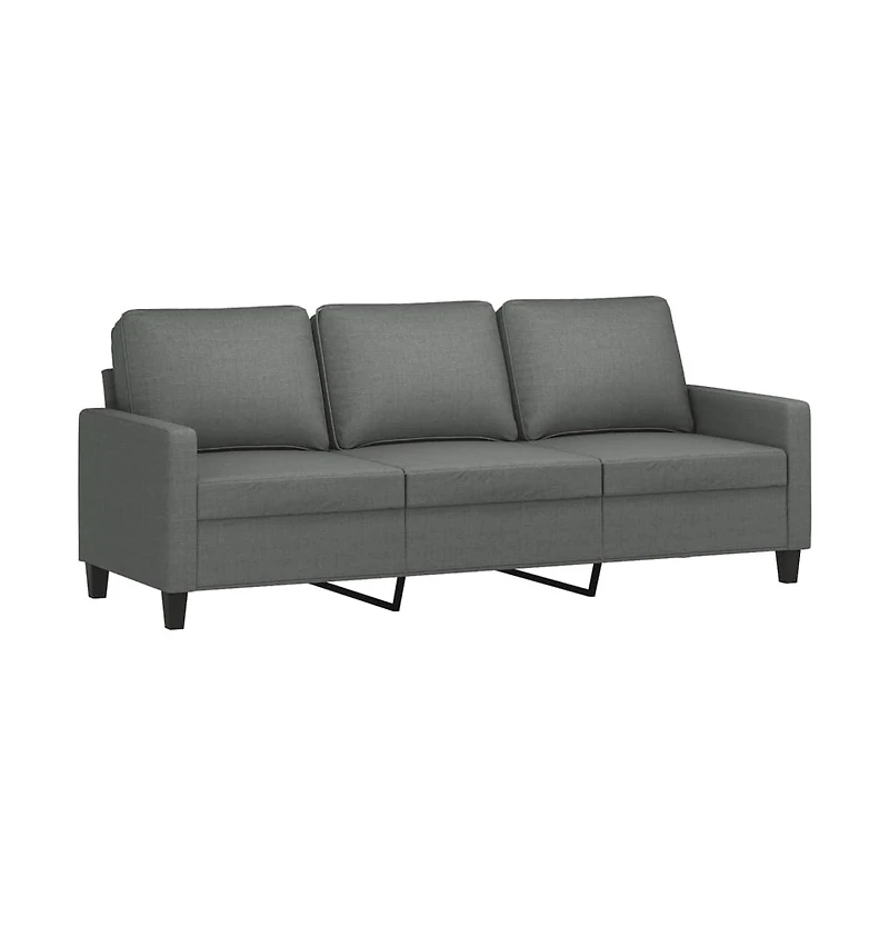 vidaXL 3-Seater Sofa Dark Gray 70.9" Fabric