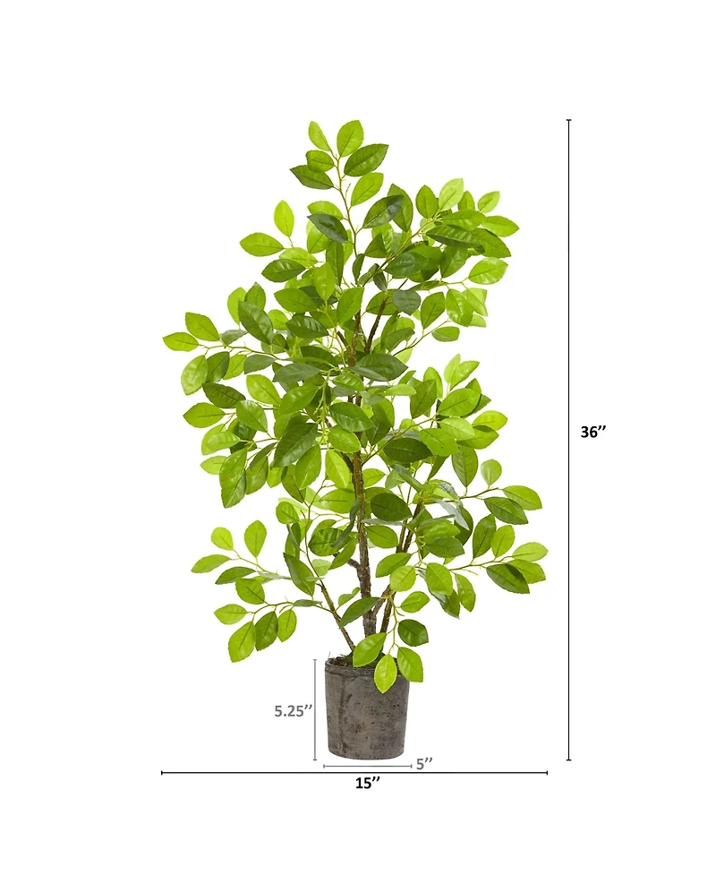Slickblue Ficus Artificial Tree in Planter Lifelike Faux Plant for Home Decor