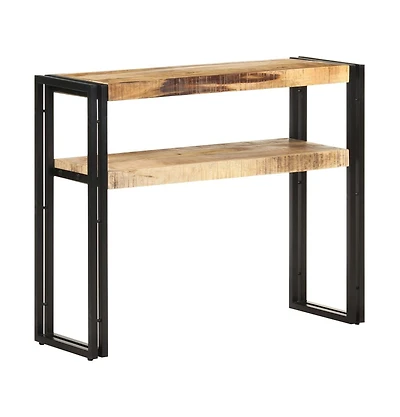 Console Table 35.4"x11.8"x29.5" Rough Mango Wood