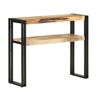 Console Table 35.4"x11.8"x29.5" Rough Mango Wood