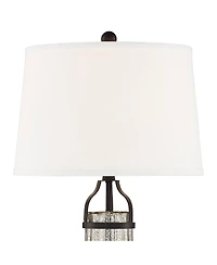 Franklin Iron Works Arian 27 1/2" Tall Modern Table Lamps Set of 2 Oil Rubbed Bronze Finish Metal Mercury Glass Living Room