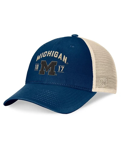 Top of the World Men's Navy Michigan Wolverines Heritage Waylon Trucker Adjustable Hat