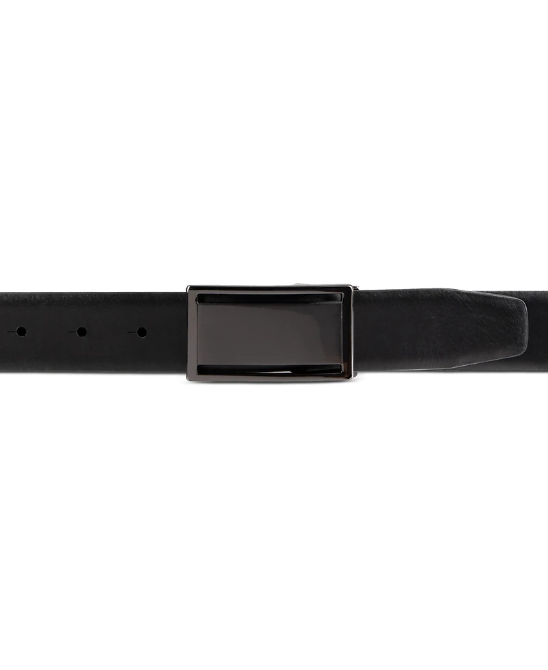 Alfani Men's Reversible Cut-Out Plaque Belt, Created for Macy's