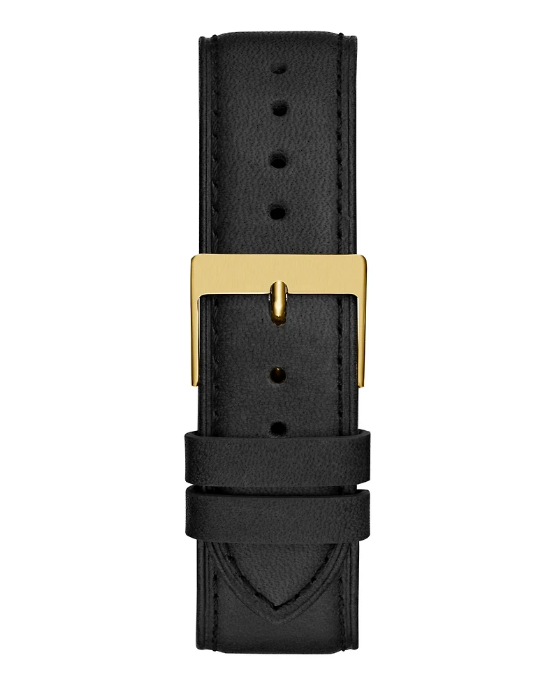 Guess Men's Analog Black Leather Watch