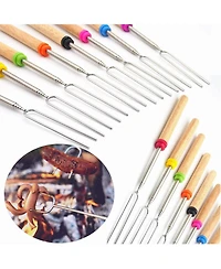Cowin Roasting Sticks Stainless Steel Extendable 32in 12 Piece Set
