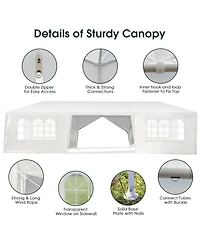 Givimo 10 x 30 Feet Outdoor Canopy Tent with 6 Removable Sidewalls and 2 Doorways