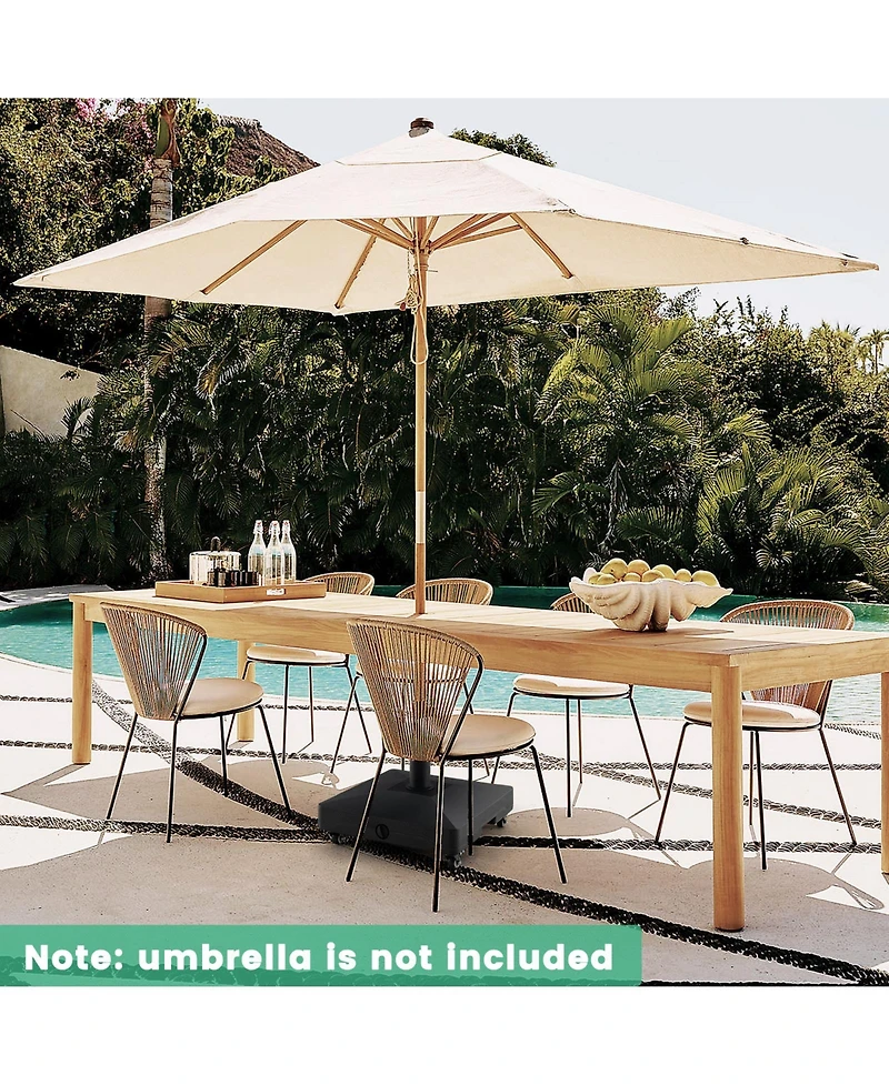 Fillable Umbrella Base Stand with Lockable Universal Wheels