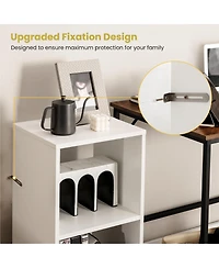 Sugift 2 Pieces 2-tier Bookcase Set with Anti-toppling Device