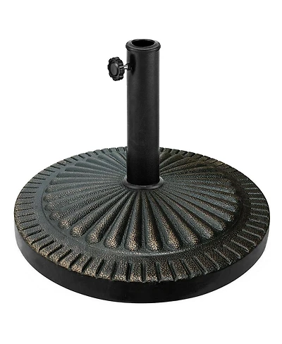 Givimo 31.5 lbs Market Heavy-Duty Outdoor Stand Bronze Umbrella Base