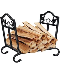 Givimo Foldable Firewood Log Rack Steel Wood Storage Holder