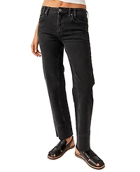Free People Women's Risk Taker High-Rise Straight-Leg Jeans