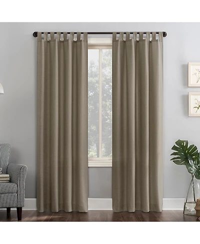 Clifford Heathered Texture Semi-Sheer Tab Top Curtain Panel