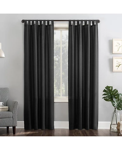Clifford Heathered Texture Semi-Sheer Tab Top Curtain Panel