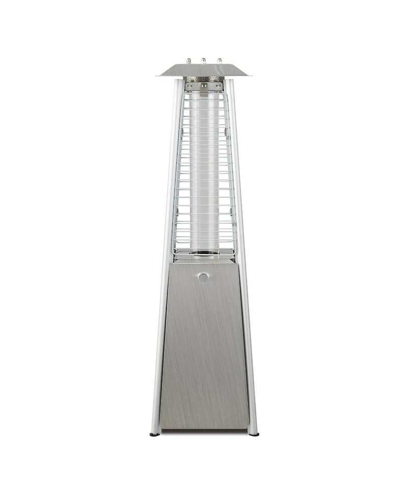 Inolait 9500 Btu Portable Stainless Steel Tabletop Patio Heater with Glass Tube