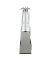 Inolait 9500 Btu Portable Stainless Steel Tabletop Patio Heater with Glass Tube