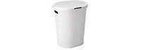 Superio Ribbed Design Laundry Hamper, 40 L Lilac Laundry Hamper