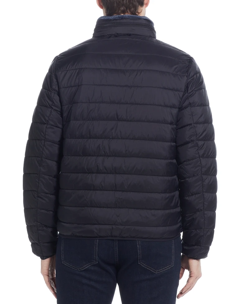 Weatherproof Men's Packable Neck Pillow Zip-Front Quilted Jacket