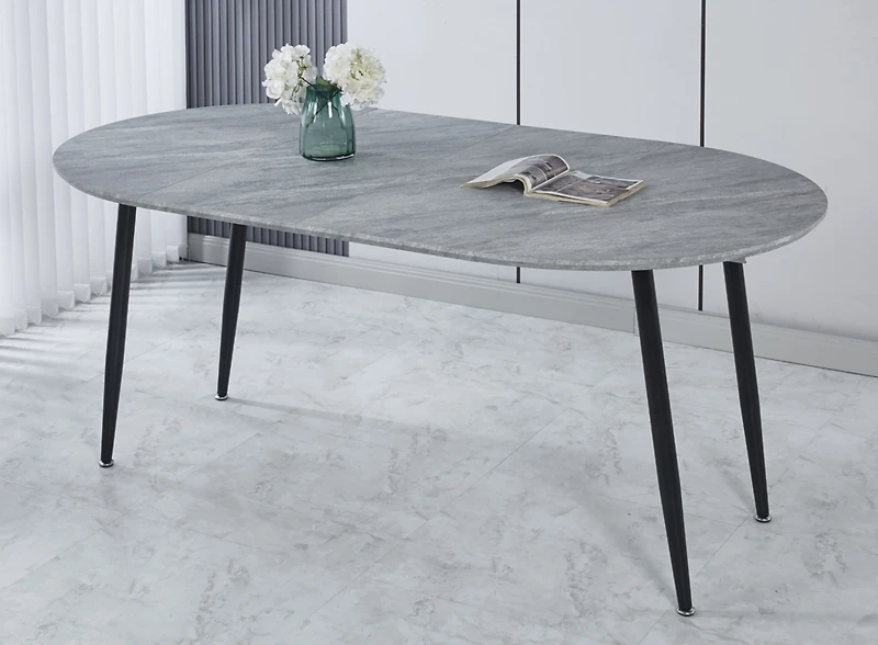 Streamdale Furniture Extensible Table: Dining, Office, Coffee, Metal Leg