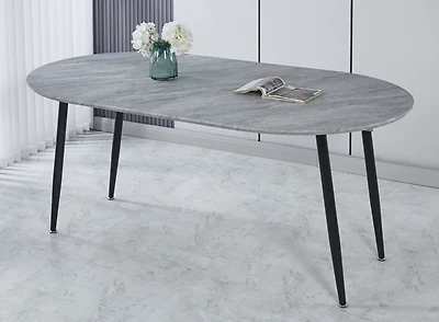 Streamdale Furniture Extensible Table: Dining, Office, Coffee, Metal Leg