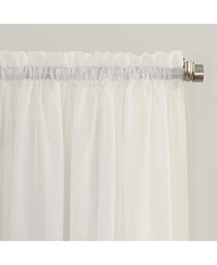 Crushed Sheer Voile Rod Pocket Curtain Panel