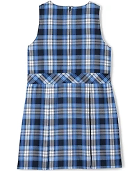 Lands' End Little Girls School Uniform Plaid Jumper Top of Knee
