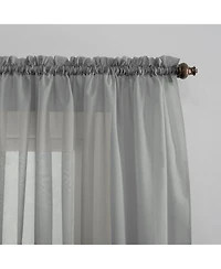 Sheer Voile Rod Pocket Curtain Panel