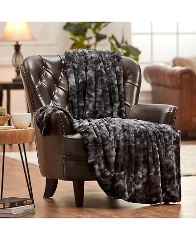Chanasya Premium Double Sided Oversized Faux Fur Wolf Soft Throw Blanket