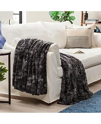 Chanasya Premium Double Sided Oversized Faux Fur Wolf Soft Throw Blanket