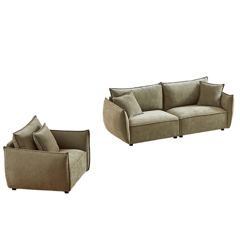 Streamdale Modern 4-Seater Sofa Combo for Living Room with Pillows