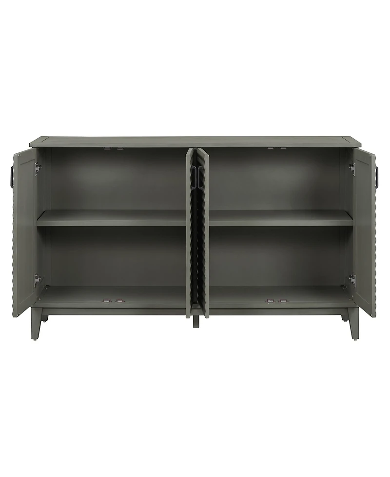 Streamdale Antique Gray 4-Door Sideboard with Adjustable Shelves