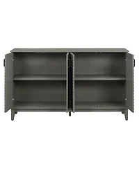 Streamdale Antique Gray 4-Door Sideboard with Adjustable Shelves