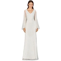 Lara Women's Cape Sleeve Beaded Bridal Gown