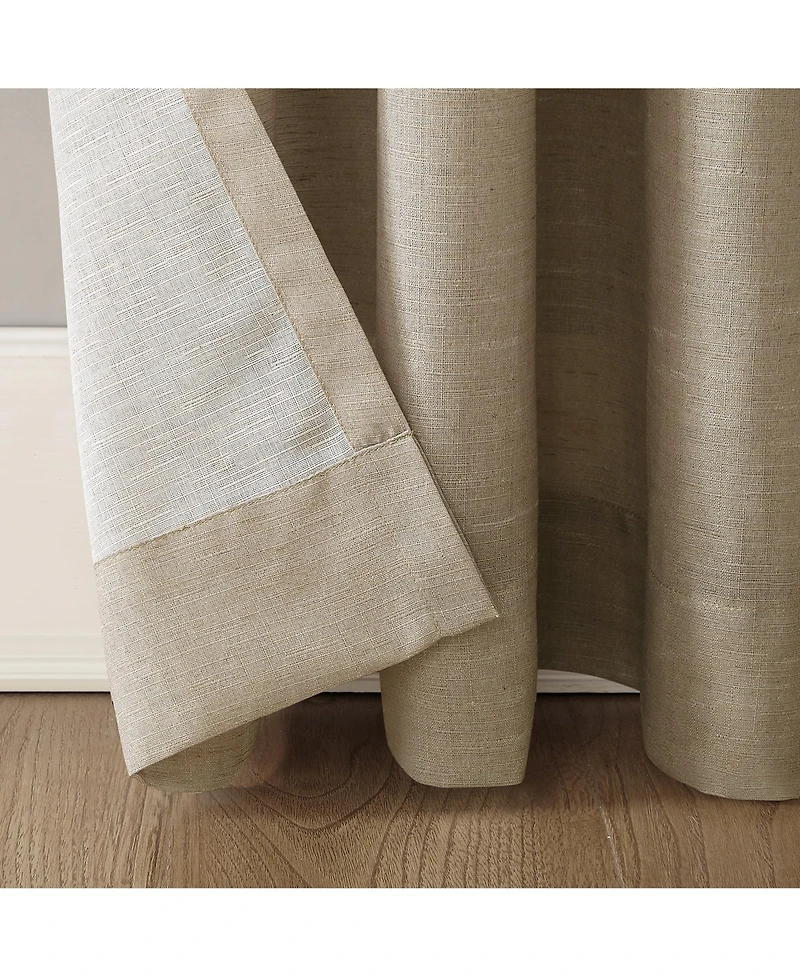 Amalfi Linen Blend Textured Semi-Sheer Rod Pocket Curtain Panel
