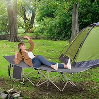 Folding Camping Cot for Adults: Portable Outdoor Sleeping Bed