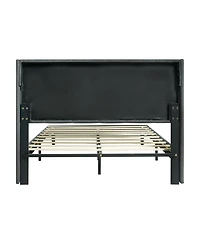 Streamdale Furniture Upholstered Platform Bed Frame with Tufted Headboard