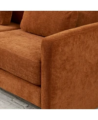 Small Modern Loveseat Sofa with Chenille Fabric