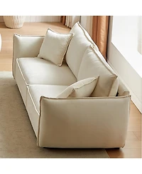 Streamdale Modern 3-Seater Sofa Combo with Linen Fabric