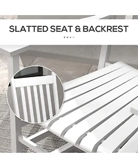 Wooden Patio Rocking Chair Set with Side Table