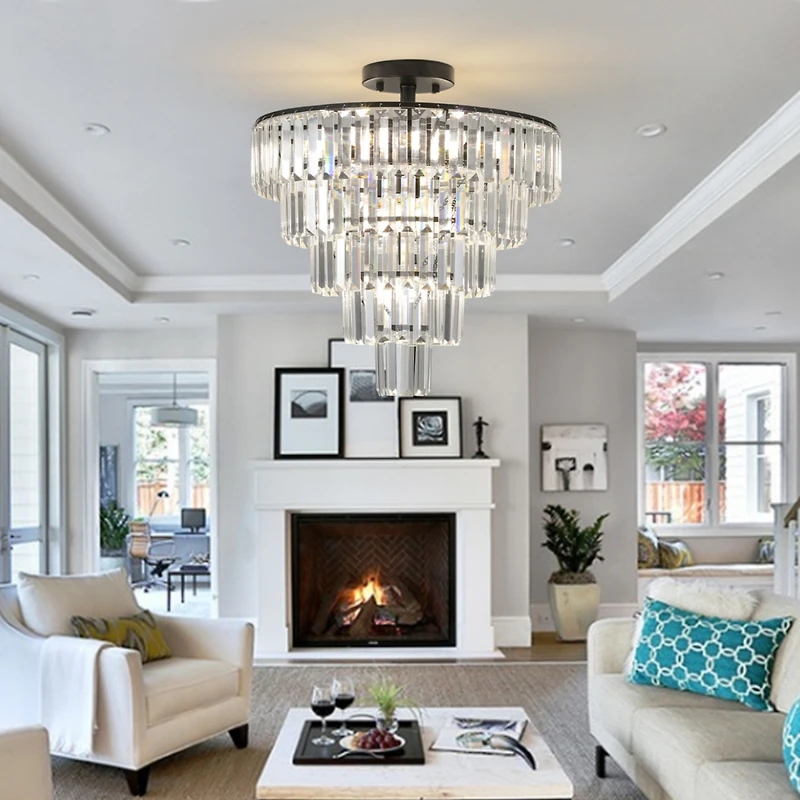 Streamdale Modern Black Chandelier for Dining, Living, Bedroom