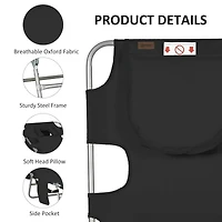 Adjustable Folding Lounge Chair with Face Hole for Relaxation
