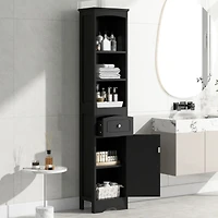 Freestanding Bathroom Cabinet with Drawer and Adjustable Shelf