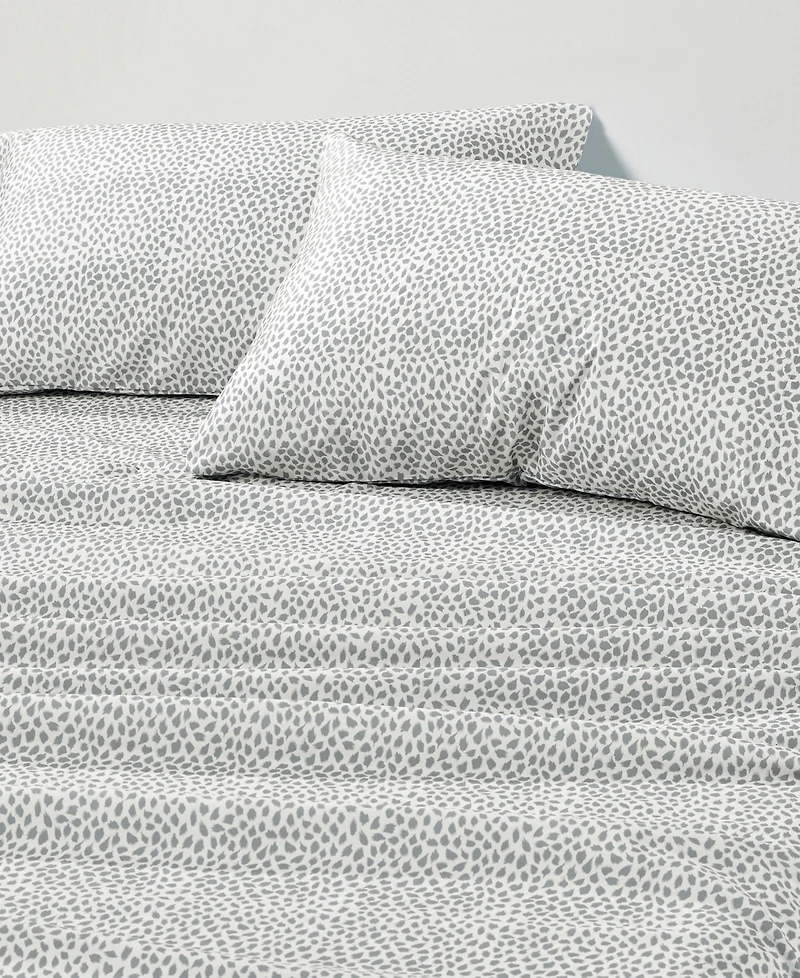 Sunham Microfiber Easy Care Printed -Pc. Sheet Set