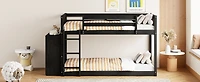 Streamdale Twin over Bunk Bed with 4 Drawers and 3 Shelves-Gray