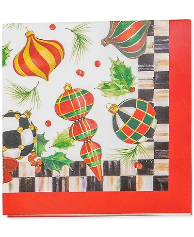 MacKenzie-Childs Deck The Halls Cocktail Paper Napkins