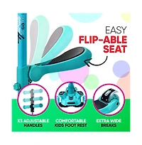 Hurtle Kids Scooter - Child Toddler Kick Scooter Toy with Foldable Seat